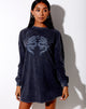 Image of Lotsun Sweatshirt in Black Wash Twin Dragon