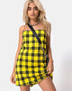 Image of Lura Slip Dress in Winter Plaid Yellow