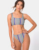 Image of Malee Bikini Top in New Stripe