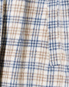 Small Check White Blue Tan
