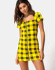 Image of Maretha Dress in Winter Plaid Yellow