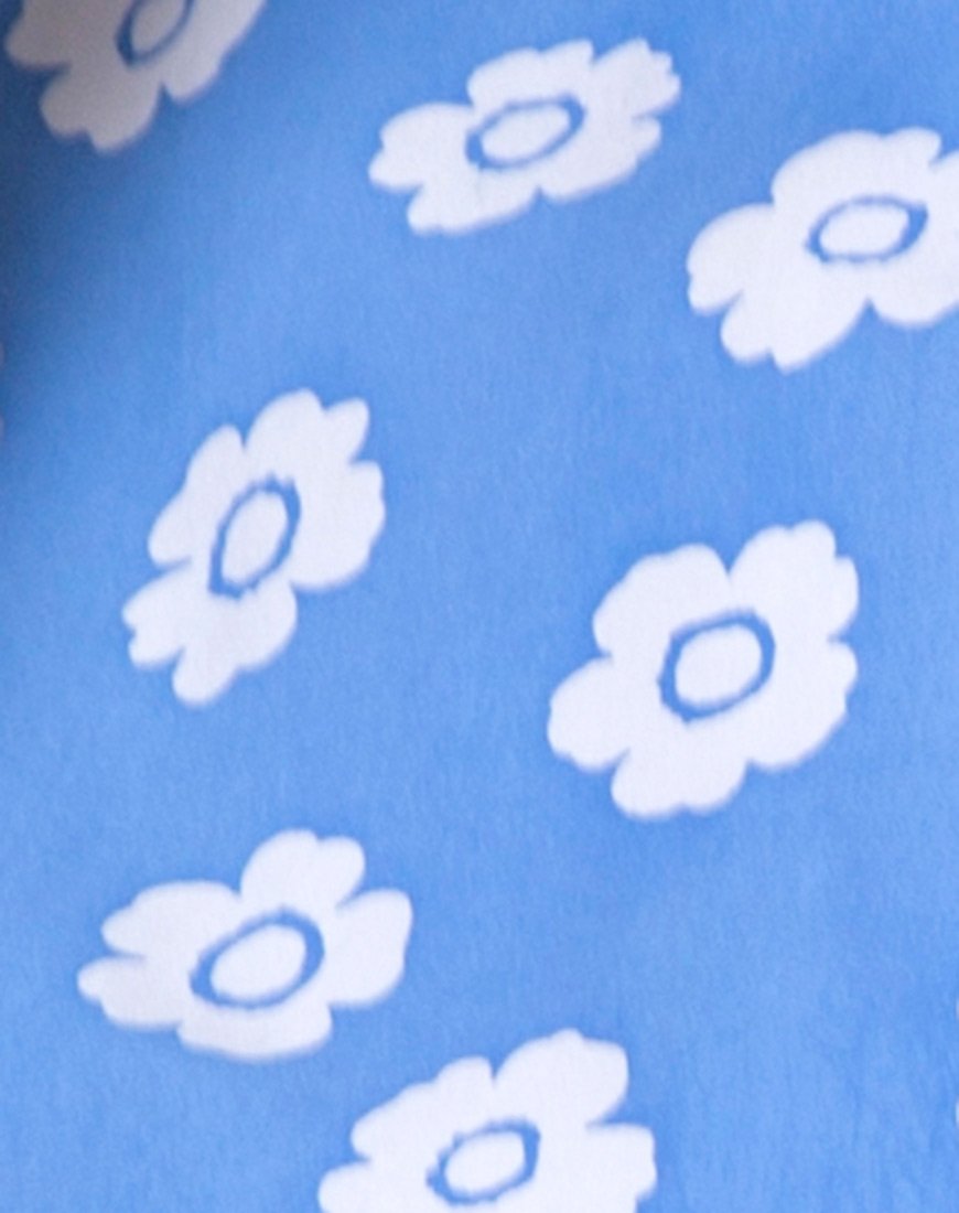 Image of Marleigh crop Top in Daisy Stamp Sky Blue