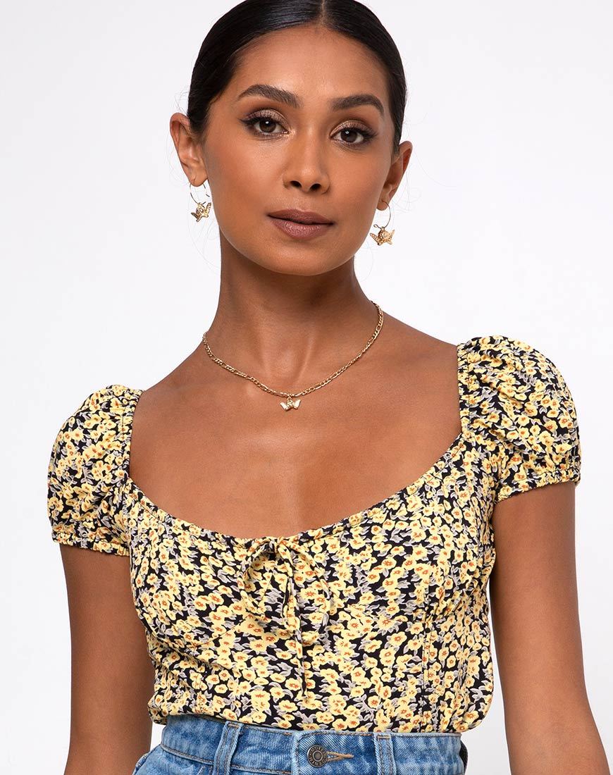 Image of Mazu Top in Mini Bloom Yellow