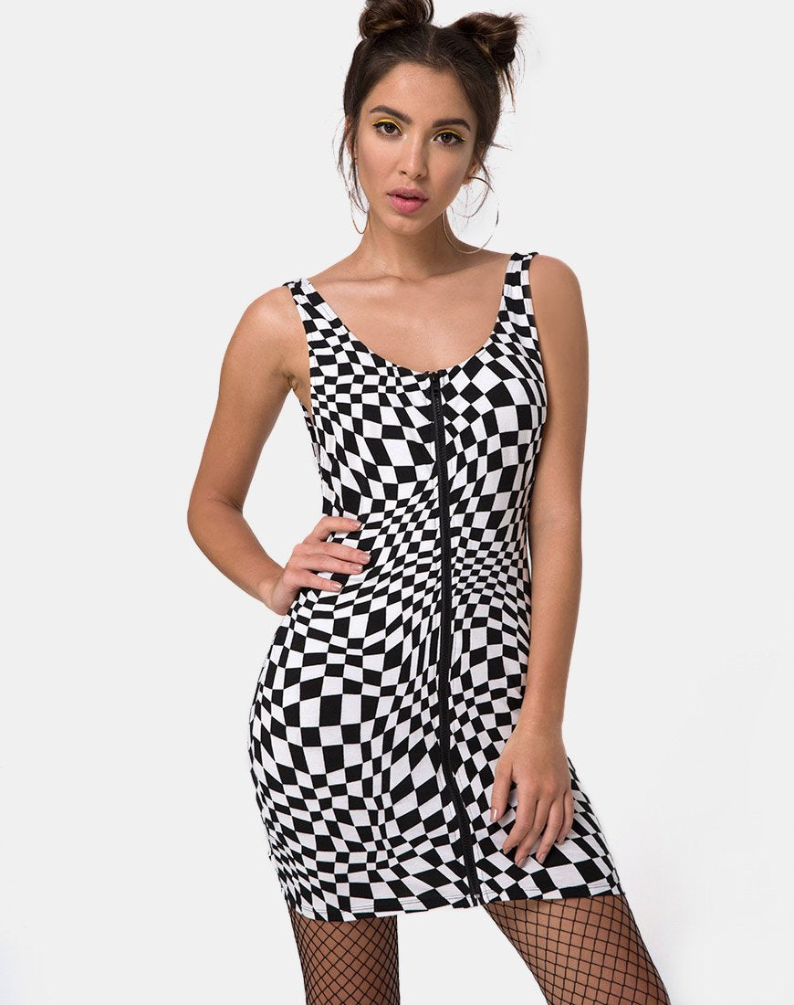 black and white checkered bodycon dress Amazon.com: MENRIAOV Women's Black White Race Checkered Flag Long Sleeve Short Mini Dress Crewneck Bodycon Dress S : Clothing, Shoes & Jewelry