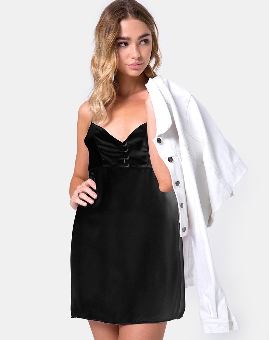Strappy Black Satin Slip Dress | Medina motelrocks-com-us Strappy Black Satin Slip Dress | Medina motelrocks-com-us