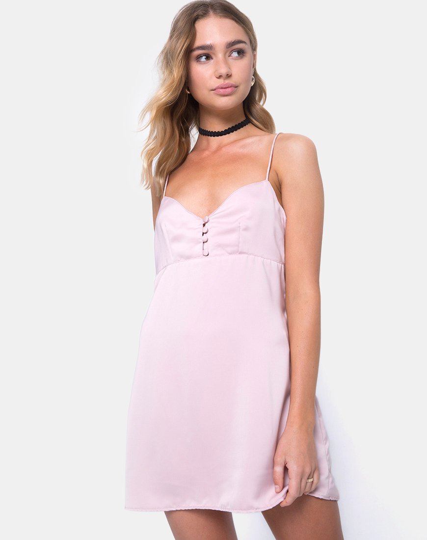 motel rocks satin slip dress Paiva Slip Dress in Satin Light Blue