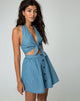 Image of Thione Skater Skirt in Summer Wash Denim Chambray