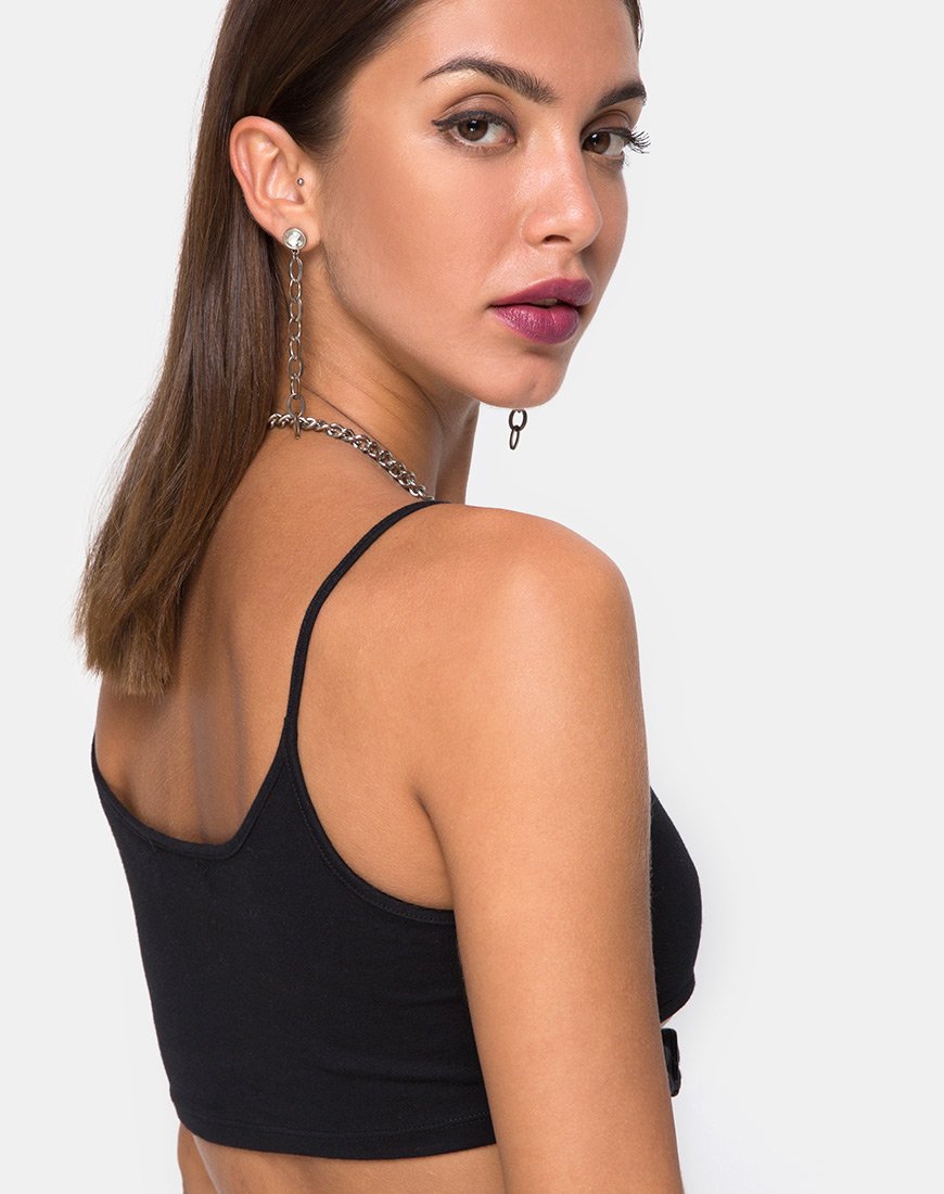 Image of Milipe Crop Top in Black Buckles