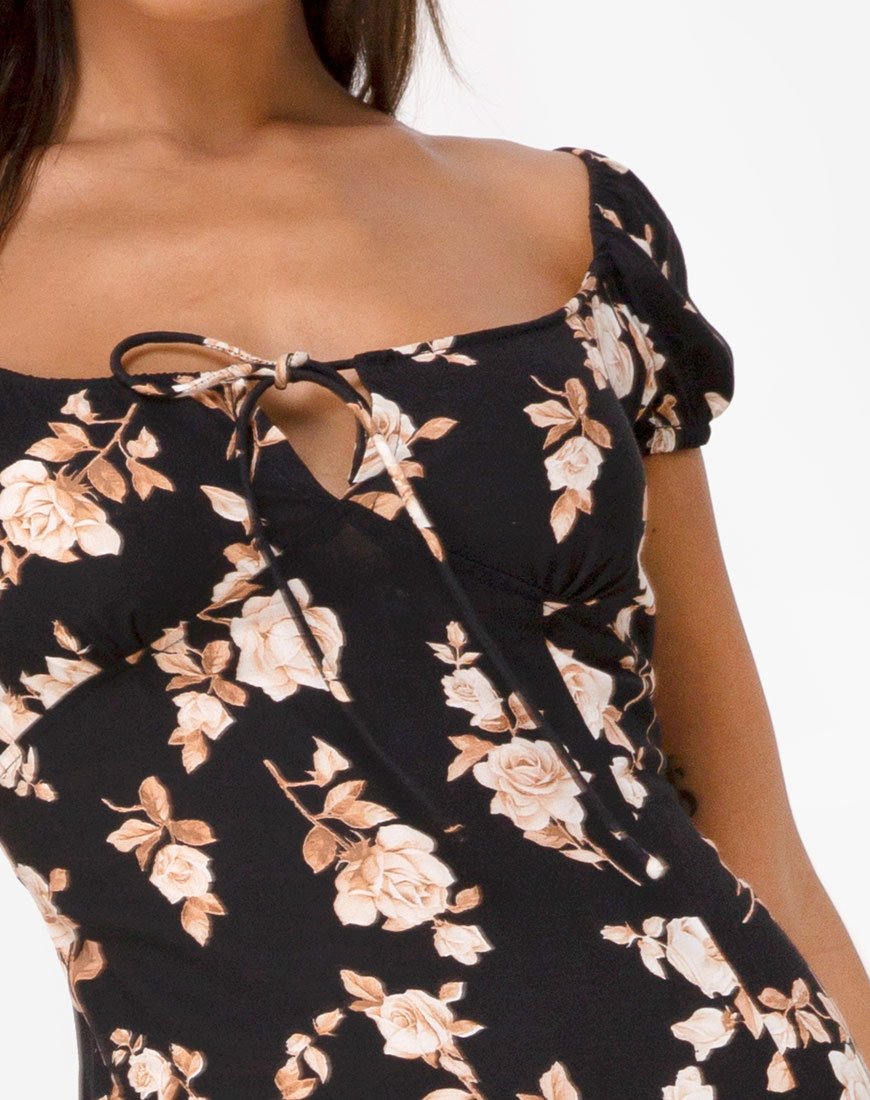 Image of Milla Midi Dress in Peach Rose