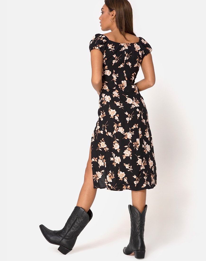 Image of Milla Midi Dress in Peach Rose