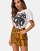 Image of Mini Broomy Skirt in Snake Mustard
