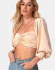 Image of Mirae Crop Top in Satin Gold
