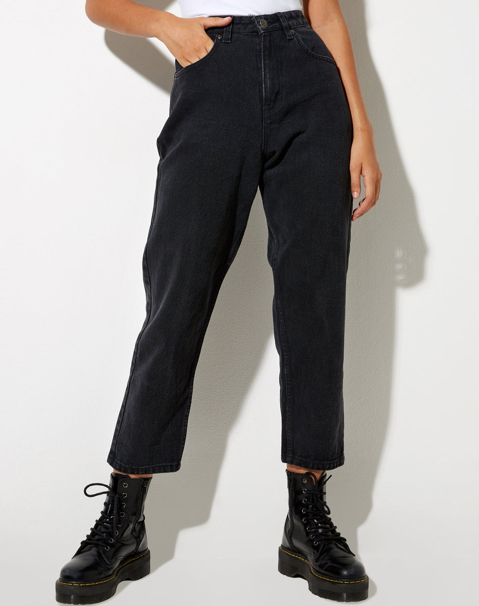 【関税・送料込み】MOTHER JEANS BLACK COTTON DENIM JEANS Only & Sons - Yoke Tapered Black Denim - Jeans