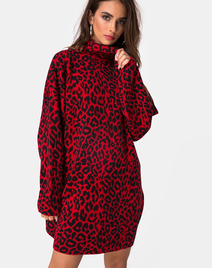 red knitted jumper dress Cable Knit Red Roll Neck Jumper Dress Cable Knit Roll Neck Jumper Dress  Store