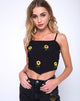 Image of Newlda Crop Top in Ditsy Sunflower