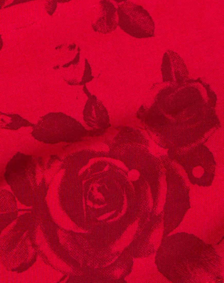 Image of Nolia Tube Top in Tonal Floral Red