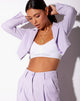 Image of Noly Cropped Blazer in Violet