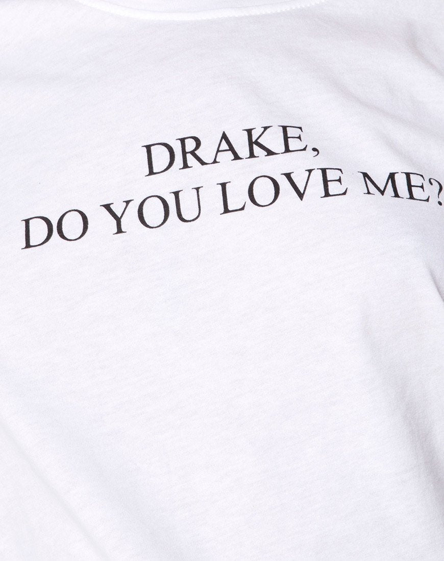 Image of Oversize Basic Tee in White Drake Do You Love Me