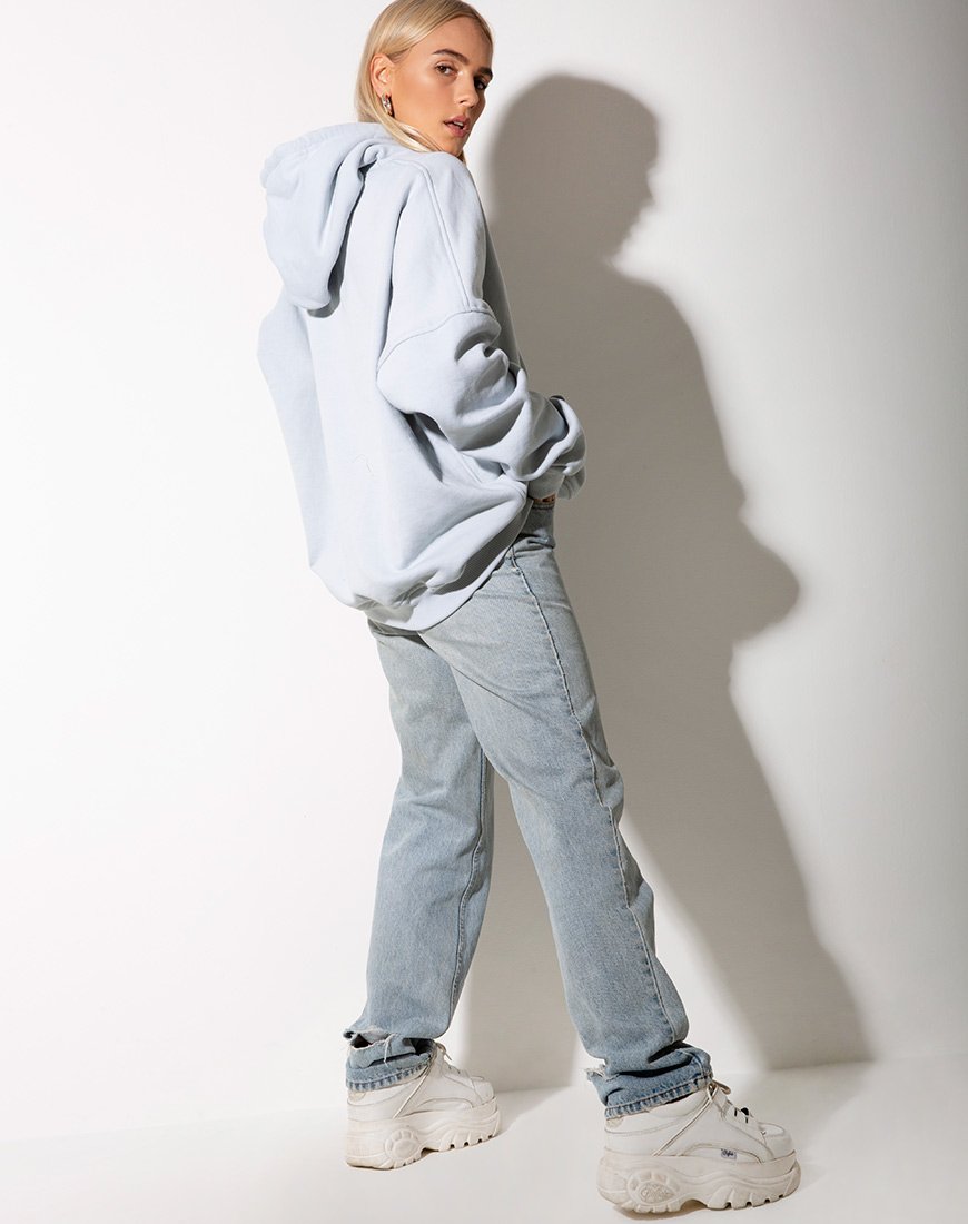 Baby Blue Oversized Hoody by Motel – motelrocks-com-us