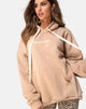 Image of Oversize Hoody in Tan I Want it Embro