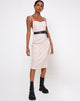 Image of Paloma Midi Dress in Flock Ditsy Leopard Taupe