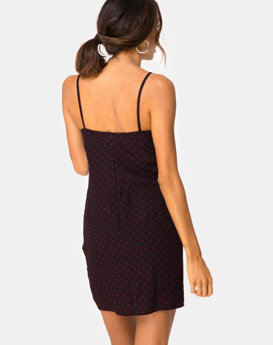 Panthus Dress in Cuban Dot Red – motelrocks-com-us