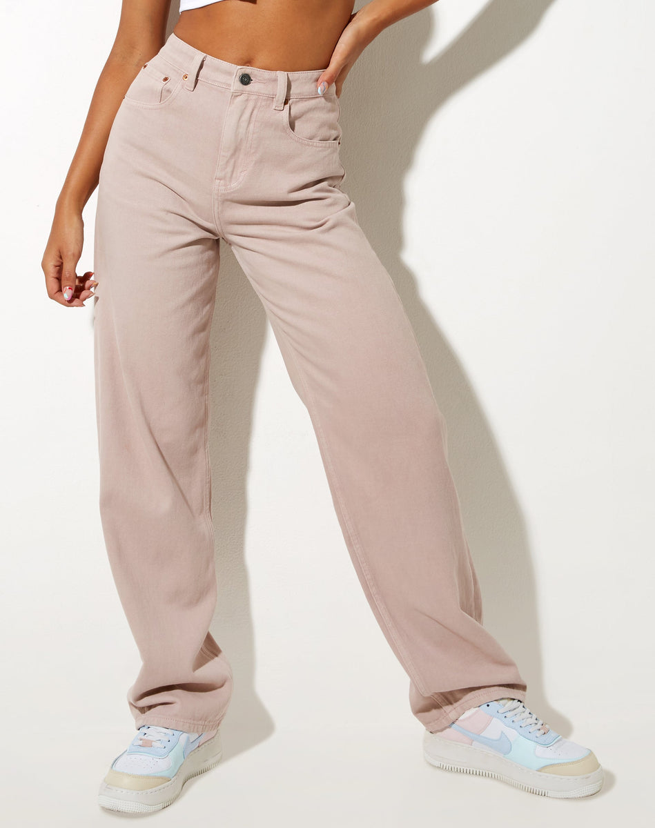 High Waist Lilac Wide Leg Jean | Parallel – motelrocks-com-us
