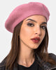 Image of Wool Beret in Dusky Pink