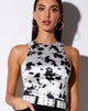 Image of Prapa Top in Dalmatian Black and White