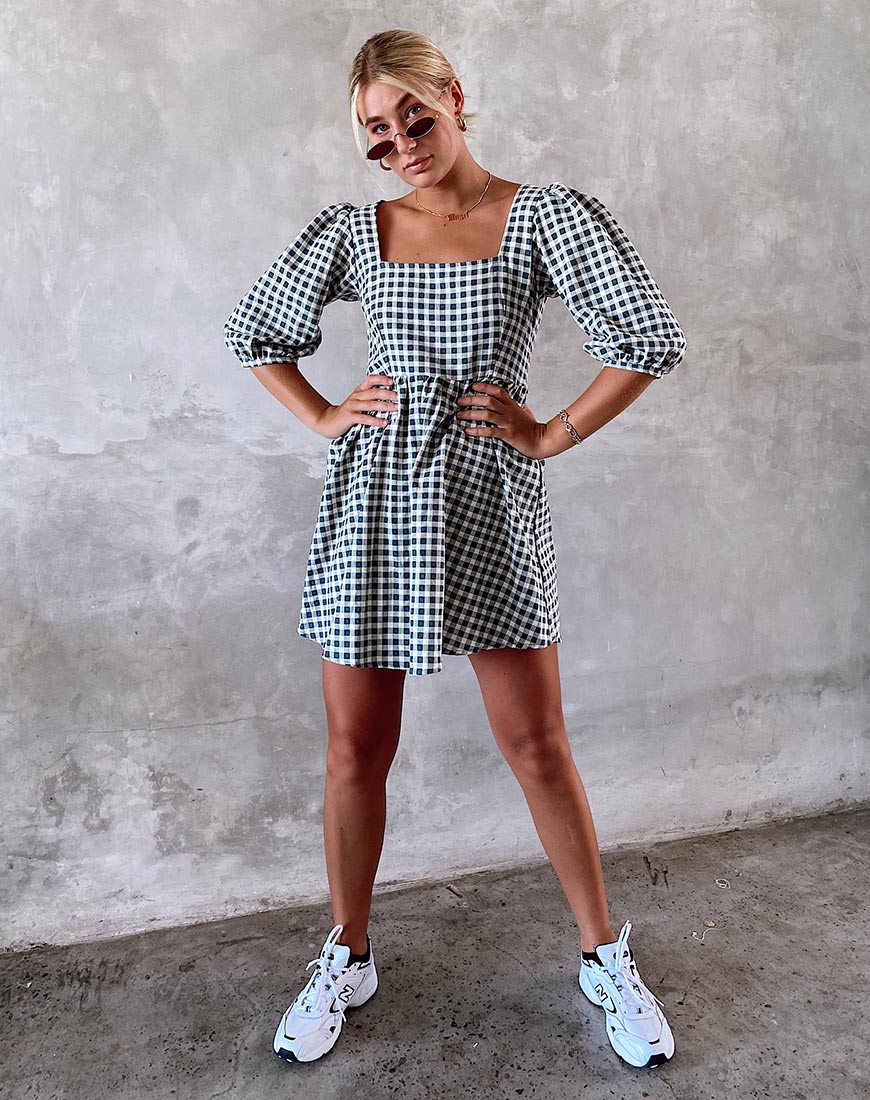 gingham skater dress Halter Gingham Skater Dress Red