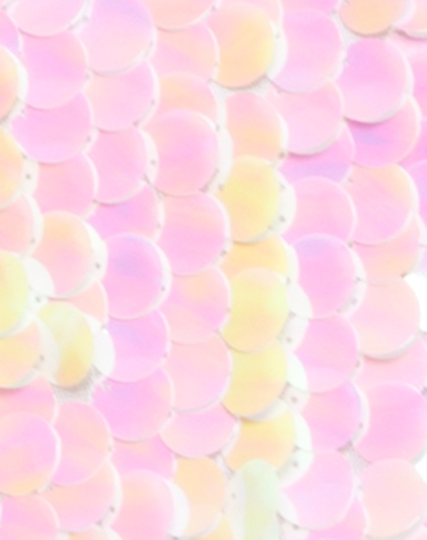 Image of Crystal Short in Fishcale Disc Sequin Oyster Shell