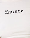 Rib Winter White Amore Embro