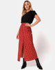 Image of Rima Skirt in Falling For You Floral Red
