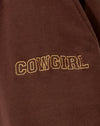 Deep Mahogany Cowgirl Gold Embro