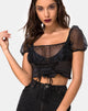 Image of Ruina Top in Satin Black