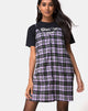 Image of Sanna Slip Dress in Plaid Lilac