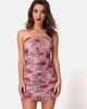 Image of Seruchi Dress in Roses Are Red Mesh