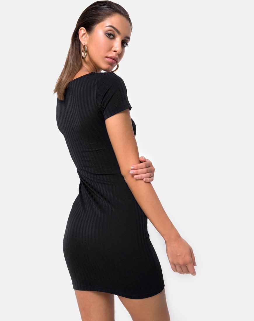 strapless open back dress Shimmie Bodycon Dress in Black – motelrocks-com-us