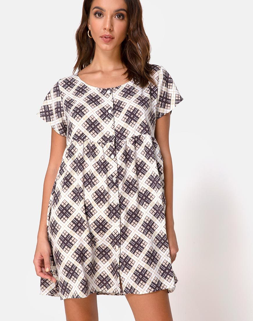 Skibbie Babydoll Dress in Kate Check Skibbie Babydoll Dress in Kate Check