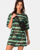 Image of Sunny Kiss Tee in Tie Dye Turquoise Mesh