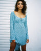 Image of Ilova Dress in Skater Polka Blue