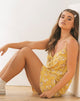 Image of Sanna Slip Dress in Rose Bunch Yellow