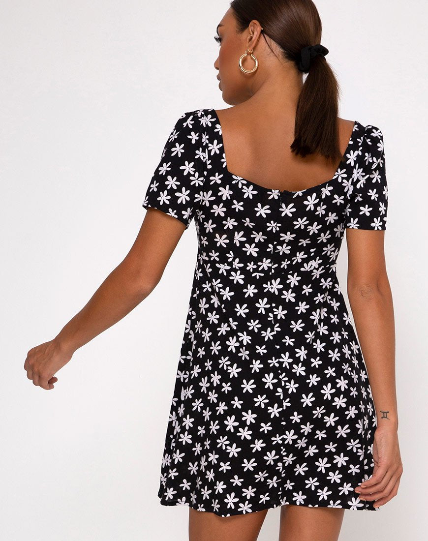 Monochrome Daisy Dress