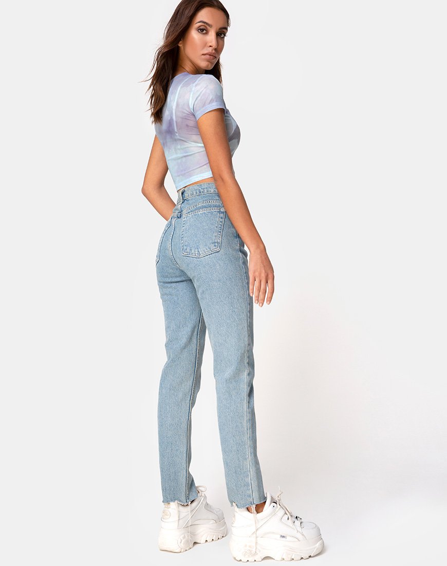 Image of Tiney Crop Top Tee in Cherub Kiss Blue