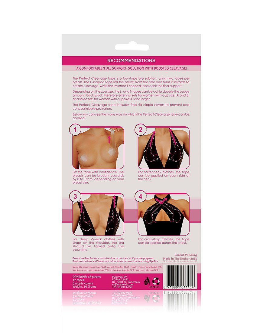 Bye Bra Breast Lift Tape and Silk Nipple Covers Cup A-C – motelrocks-com-us