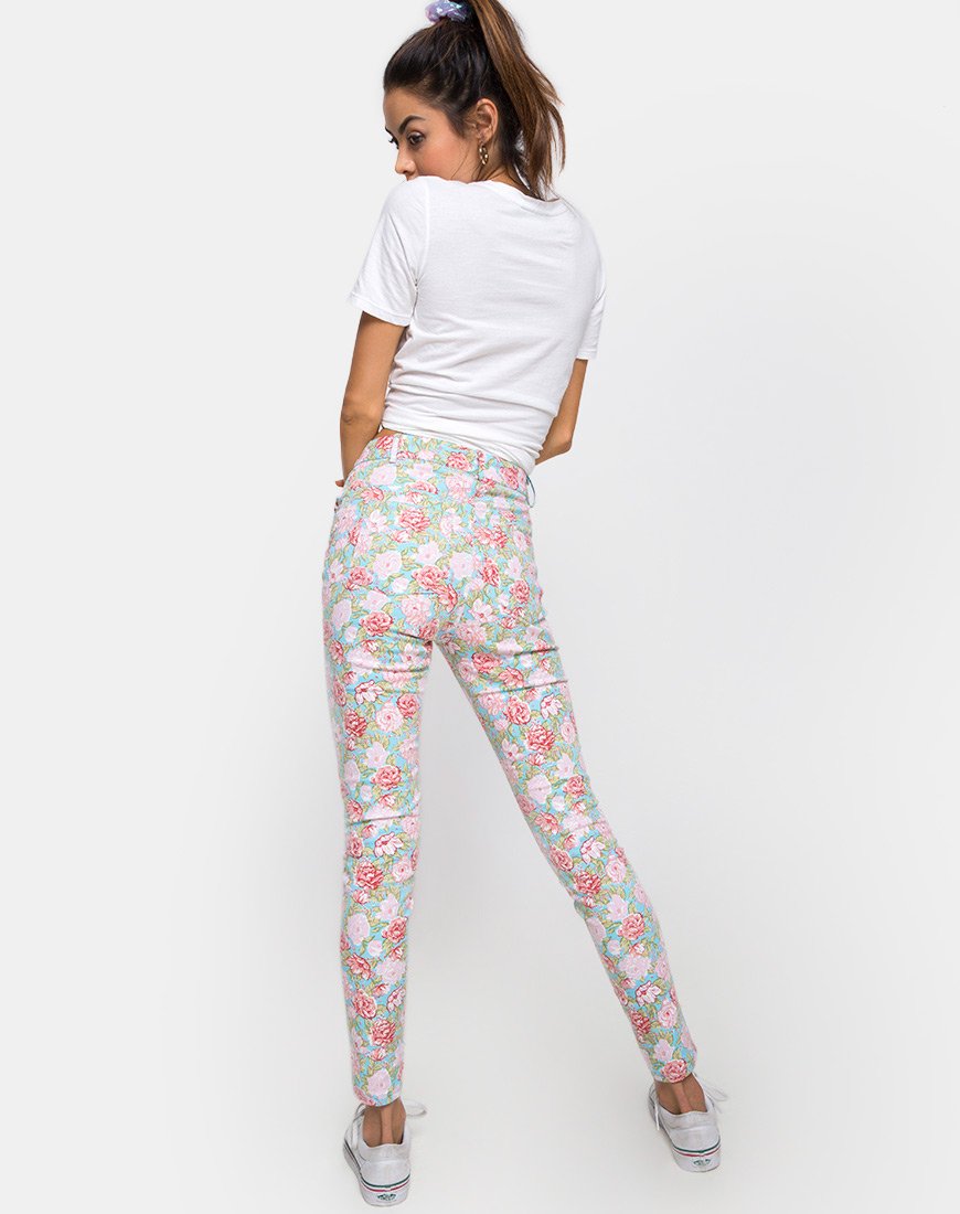 Image of Ultimate Jean in Bloom Floral Blue Base