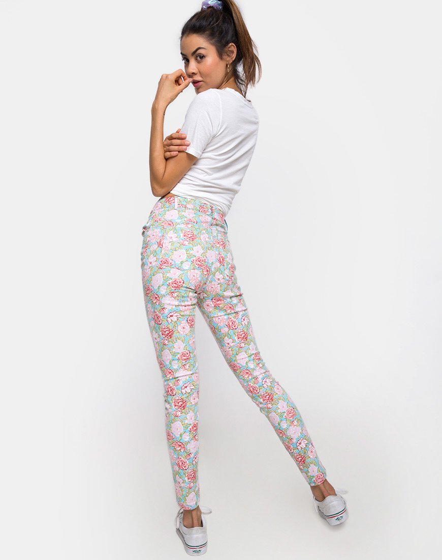 Image of Ultimate Jean in Bloom Floral Blue Base