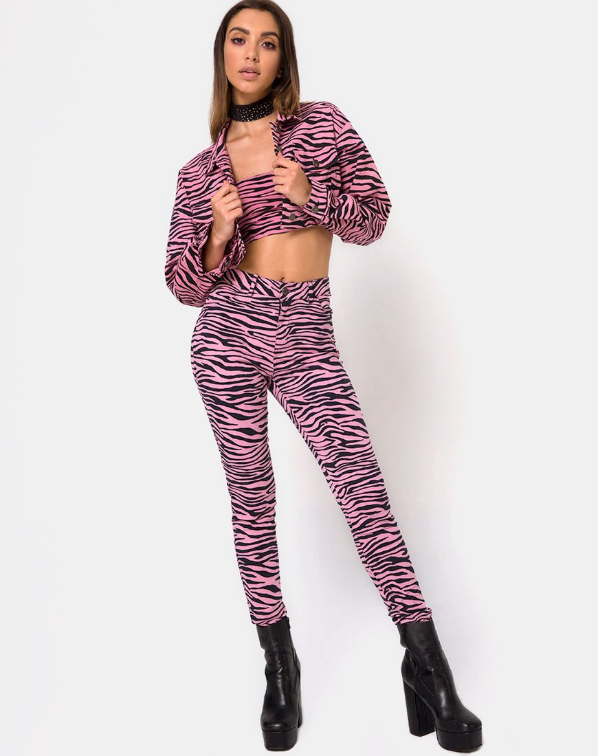 Ultimate Jean in Zip's Zebra Pink – motelrocks-com-us