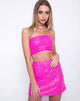 Image of Weaver High Waist Skirt in Mini Sequin Paris Pink