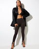 Image of Xaya Trousers in Rib Blackened Pearl